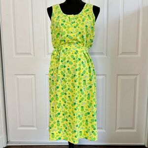 RARE Vintage 1970’s Lilly Pulitzer Yellow Stretch Pineapple Sundress